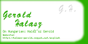 gerold halasz business card